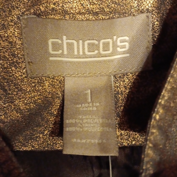 Chico's 1 rich Simmer Thatla copper jacket nwt - Picture 4 of 4